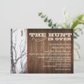 ザ狩りはオーバーウィンター迷彩柄結婚式招待状 招待状 (スタンド正面)