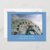 ザ疑問に思ホイール(コニー島NY)はがき ポストカード (正面/裏面)