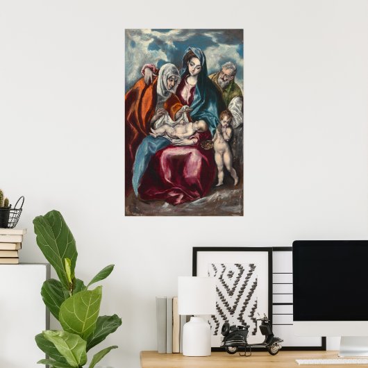 ザ神聖な家族 – エルグレコ,ギリシャのファインアートポスター ポスター (ホームオフィス)