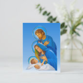 ザ神聖な家族 – 出生-ベビーイエスの誕生 ポストカード (スタンド正面)