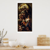 ザ神聖な家族(油のキャンバス) ポスター (キッチン)