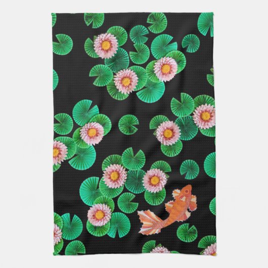 ザ紙コイ池 キッチンタオル (縦)