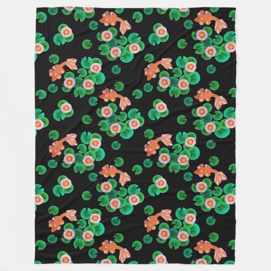 ザ紙コイ池 フリースブランケット (正面)