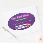 ザ素晴らしいモール「ウェブサイト」オーバルステッカー 楕円形シール (封筒)