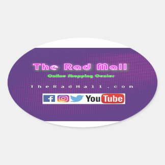 ザ素晴らしいモール「ウェブサイト」オーバルステッカー 楕円形シール