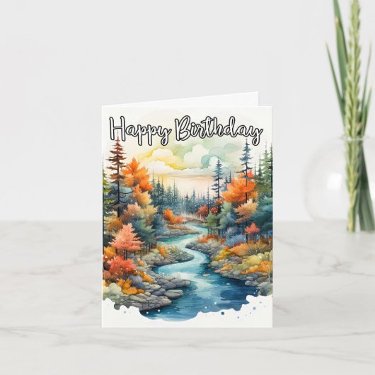 ザ素晴らしアウトドア-ハッピーバースデー カード (正面)