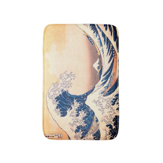 ザ素晴らしウェーブア日本のート バスマット (正面縦)