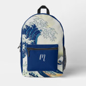 ザ素晴らしウェーブア日本のート プリントバックパック (正面)
