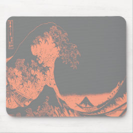 ザ素晴らしウェーブピーチ&グレー マウスパッド