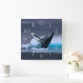 ザ素晴らしトウクジラ スクエア壁時計 (ホーム)