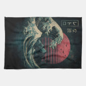 ザ素晴らしレトロ波クラシック キッチンタオル (横)