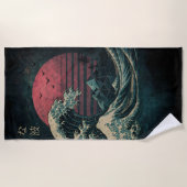 ザ素晴らしレトロ波クラシック ビーチタオル (正面)