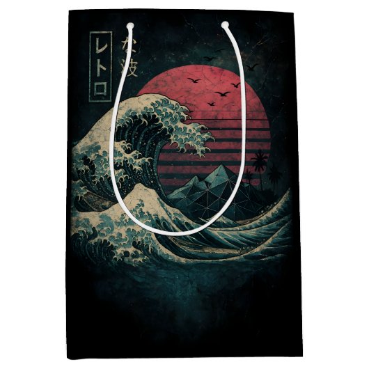 ザ素晴らしレトロ波クラシック ミディアムペーパーバッグ (正面)