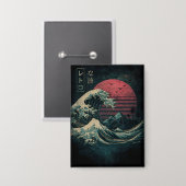 ザ素晴らしレトロ波クラシック 缶バッジ (正面/裏面)