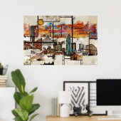 ザ素晴らし州・オブ・テキサス州プリント ポスター (ホームオフィス)