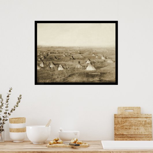 ザ素晴らし敵対的ラコタキャンプSD 1891 ポスター (キッチン)