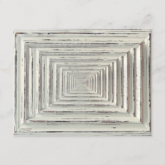 ザ素朴ホワイトフレーム&バーラップ結婚のコレクション エンクロージャーカード (裏面)