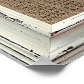 ザ素朴ホワイトフレーム&バーラップ結婚のコレクション ポスター (角)