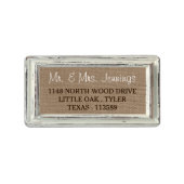 ザ素朴ホワイトフレーム&バーラップ結婚のコレクション ラベル (正面)