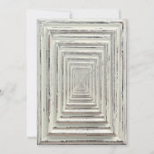 ザ素朴ホワイトフレーム&バーラップ結婚のコレクション 招待状 (裏面)