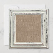 ザ素朴ホワイトフレーム&バーラップ結婚のコレクション 招待状 (裏面)