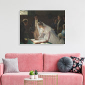 ザ結婚レジスタ（Edmund Blair Leighton著） キャンバスプリント (インサイチュ (リビング))