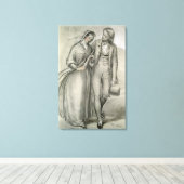 ザ結婚ーズ・モーニング – 出発， c.1846 キャンバスプリント (インサイチュ (ウッドフロア))