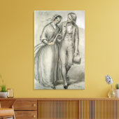 ザ結婚ーズ・モーニング – 出発， c.1846 キャンバスプリント (インサイチュ (リビング))