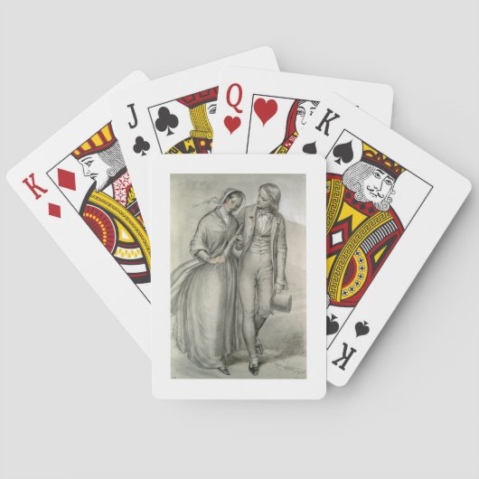 ザ結婚ーズ・モーニング – 出発, c.1846 トランプ (裏面)
