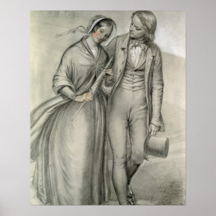 ザ結婚ーズ・モーニング – 出発， c.1846 ポスター