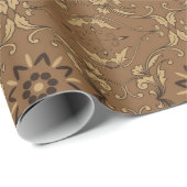 ザ美しいフラワーモチーフon河東ろうけつ染めデザインwi ラッピングペーパー (ロールコーナー)