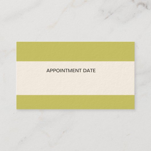 ザ美容師ドライ吹ヤフォレストグリーン 予約カード (裏面)