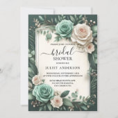 ザ自然ガーデンプラントダークグリーンブライダルシャワー 招待状 (正面)
