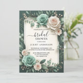 ザ自然ガーデンプラントダークグリーンブライダルシャワー 招待状 (スタンド正面)