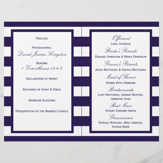 ザ航海のいかりネイビーストライプズ結婚コレクション (裏面)