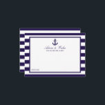ザ航海のいかりネイビーストライプズ結婚コレクション アドバイスカード<br><div class="desc">祝スタイルで航海のいかりアドバイス。シンプルはまだスタイリッシュデザインは、あなた書のためにアドバイスのノートを保与え、何年も繰り返す上でを与える。文言は、これらのカードがブライダルシャワー、婚約、記念日、卒業生、その他の多くの特別なイベントのためのアドバイスカードに素早く変換できるようにパーソナライズする簡単である。</div>