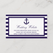 ザ航海のいかりネイビーストライプズ結婚コレクション エンクロージャーカード (正面)
