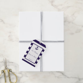 ザ航海のいかりネイビーストライプズ結婚コレクション ギフトタグ