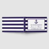 ザ航海のいかりネイビーストライプズ結婚コレクション ゲストブック (全面)
