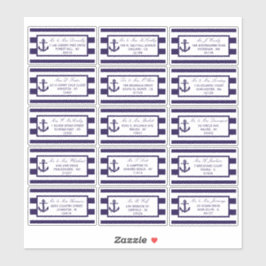 ザ航海のいかりネイビーストライプズ結婚コレクション シール