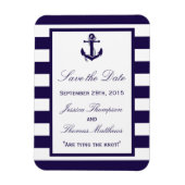 ザ航海のいかりネイビーストライプズ結婚コレクション マグネット (縦)