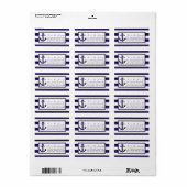 ザ航海のいかりネイビーストライプズ結婚コレクション ラベル (フルシート)