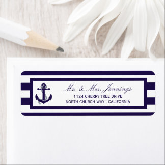 ザ航海のいかりネイビーストライプズ結婚コレクション ラベル