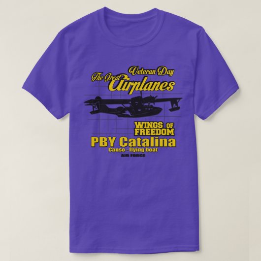 ザ航空素晴らし機PBYカタリナ Tシャツ (デザイン正面)