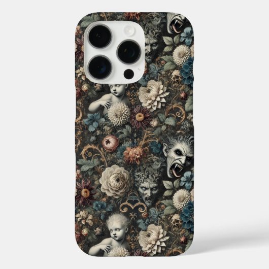 ザ落ちた子供部屋 – ゴシックフローラデザイン Case-Mate iPhoneケース (裏面)