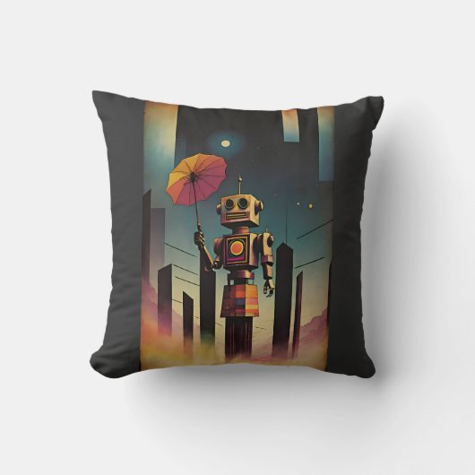 ザ観光客 – ケン・ゲージ・シュール・アート クッション (正面)