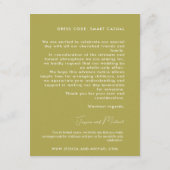 💍ザ詳細ミニマリストエレガントな結婚式 エンクロージャーカード (裏面)