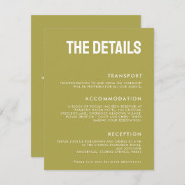 💍ザ詳細ミニマリストエレガントな結婚式 エンクロージャーカード