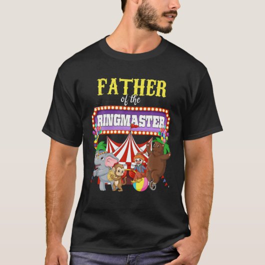 ザ誕生日リングマスターキッズサーカスパートの父 Tシャツ (正面)
