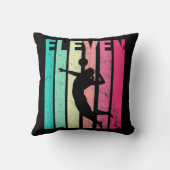 ザ誕生日レトロバレーボール愛好家Years Old Bir クッション (裏面)